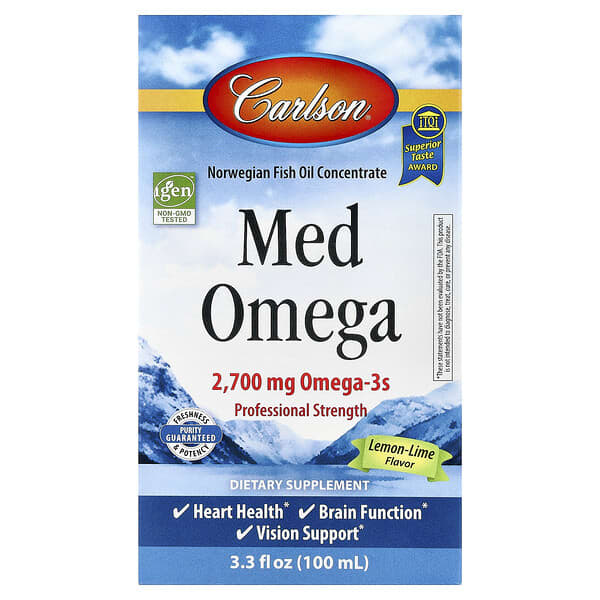 Med Omega, Lemon-Lime, 3.3 fl oz (100 ml)