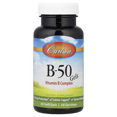 Carlson, B-50 Gel, 50 Softgels