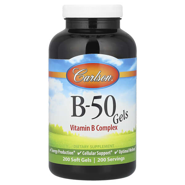 B-50 Gel, Vitamin B Complex, 200 Soft Gels