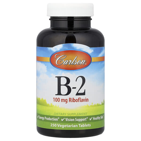 Carlson Vitamin B-2, 250 Vegetarian Tablets