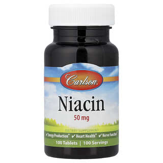 Carlson, Niacine, 50 mg, 100 comprimés