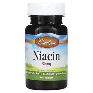 Carlson, Niacine, 50 mg, 100 comprimés