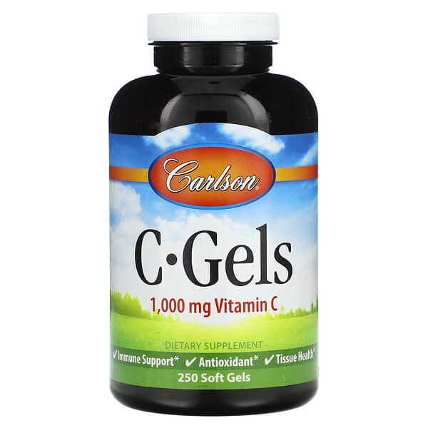 Carlson, C-Gel，維生素 C，1000 毫克，250 粒軟膠囊