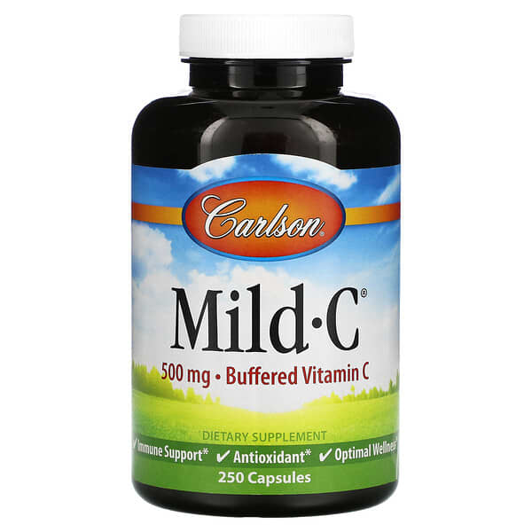 Carlson, Mild-C, 500 mg, 250 Capsules