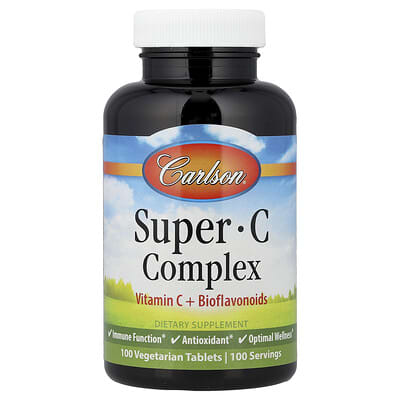 Carlson, Super C Complex, 100 Vegetarian Capsules