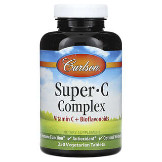 Carlson, Super C Complex`` 250 comprimidos vegetales