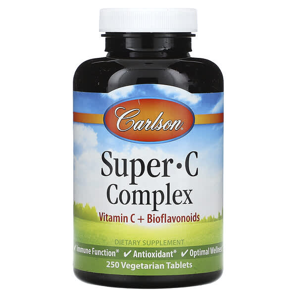 Carlson Super C Complex, 250 Vegetarian Tablets