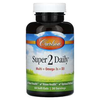 Carlson, Super 2, щоденна доза, 60 капсул