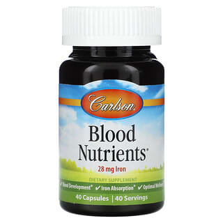 Carlson, Nutrientes do Sangue, 40 Cápsulas