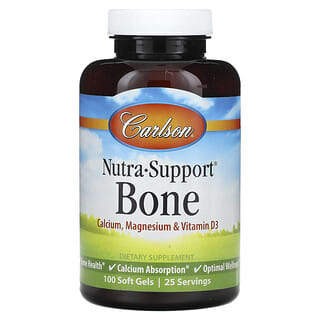 Carlson, Nutra-Support, Huesos, 100 cápsulas blandas