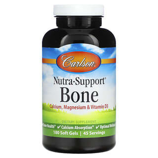 Carlson‏, Nutra-Support Bone‏, ‏180 כמוסות רכות