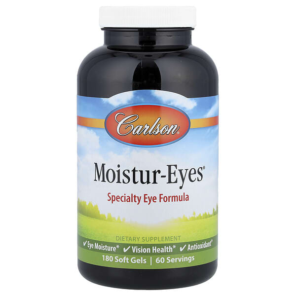 Carlson, Moistur-Eyes®, 180 cápsulas blandas