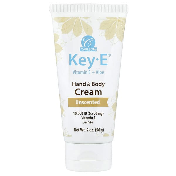 Carlson, Key-E®, 핸드 & 바디 크림, 무향, 56g(2oz)