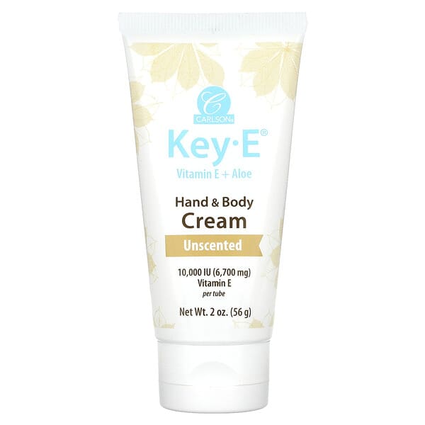 Carlson, Key - E, Hand &amp; Body Cream, Unscented, 2 oz (56 g)