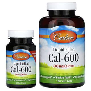 Carlson, Liquid Filled Cal-600, 600 mg, 100 + 30  Softgels