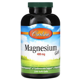 Carlson Labs, Magnesio líquido, 400 mg, 250 cápsulas