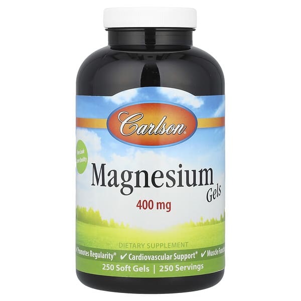 Magnesium Gels, 400 mg, 250 Soft Gels