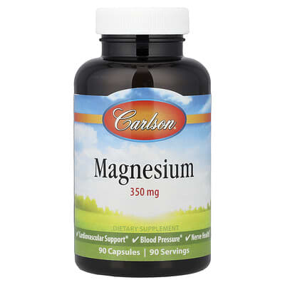 Carlson, Magnesium, 350 mg, 90 Capsules