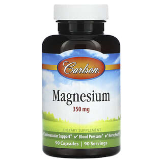Carlson, Magnesium, 350 mg, 90 Capsules