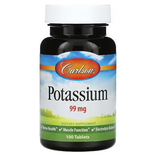 Carlson, Potasio, 99 mg, 100 comprimidos