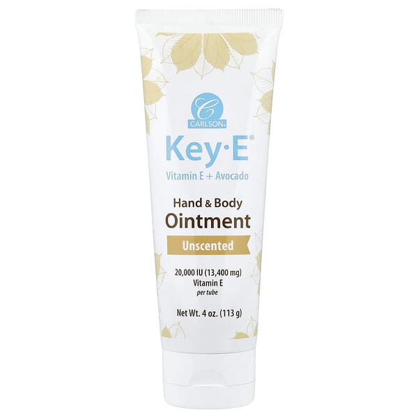 Carlson, Key-E® 핸드 & 바디 연고, 무향, 113g(4oz)