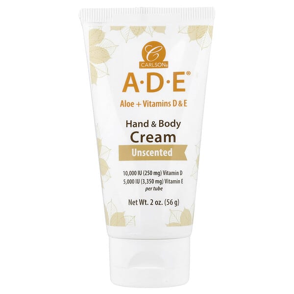 Carlson, ADE® 핸드 & 바디 크림, 무향, 56g(2oz)