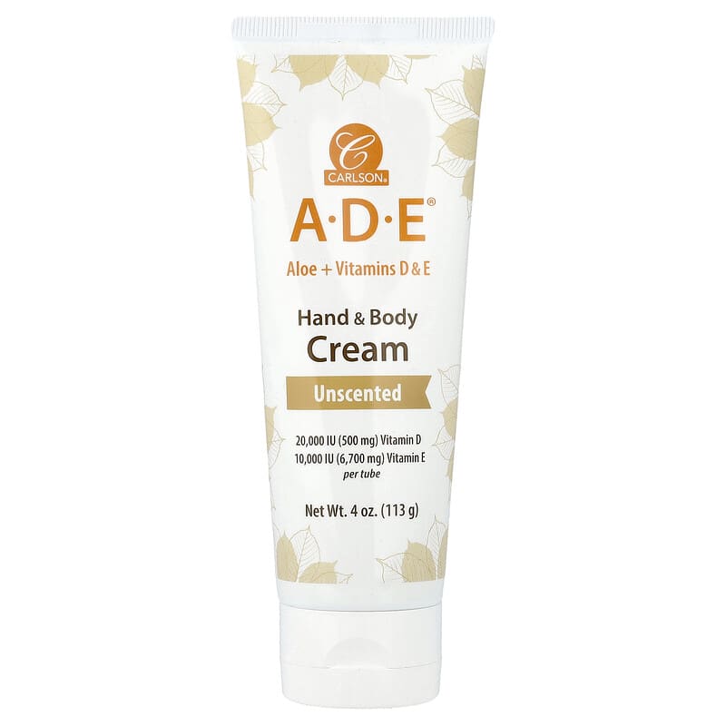 A-D-E（エーディーイー）、ハンド＆ボディクリーム、無香料、113g（4