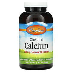 Carlson, Chelatiertes Calcium, 250 mg, 180 Tabletten