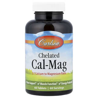 Carlson, Chelated Cal-Mag, 60 Tablets