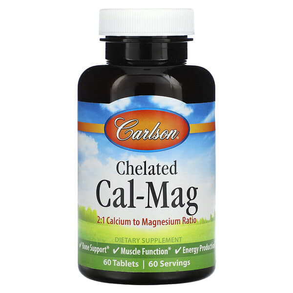 Carlson, 킬레이트화 Cal-Mag, 60정
