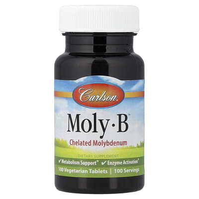 Carlson, Moly-B™, 100 Vegetarian Tablets (500 mcg per Tablet)