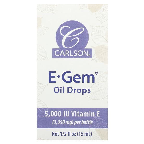 Carlson, E-Gem 오일 드롭, 1/2fl oz(15ml)