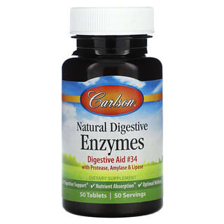 Carlson, Enzymes digestives naturelles, 50 comprimés