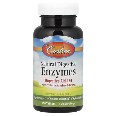 Carlson, Natural Digestive Enzymes, 100 Tablets