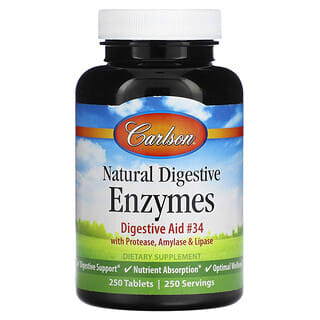 Carlson, Enzimas digestivas naturales, 250 comprimidos