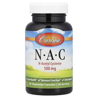 Carlson, N-A-C, 500 mg, 60 vegetarische Kapseln
