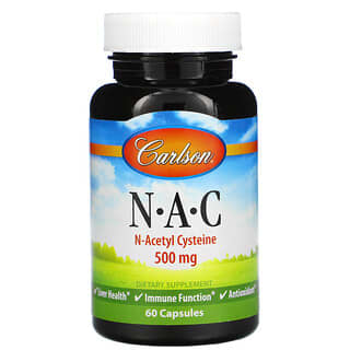 Carlson, NAC, 500 mg, 60 capsules