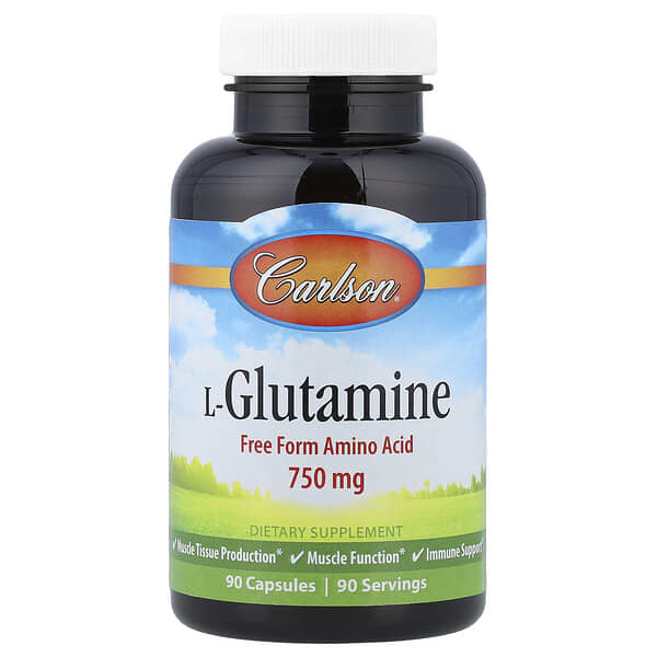 L-Glutamine, 750 mg, 90 Capsules