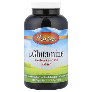 Carlson, L-Glutamine, 750 mg, 300 Capsules