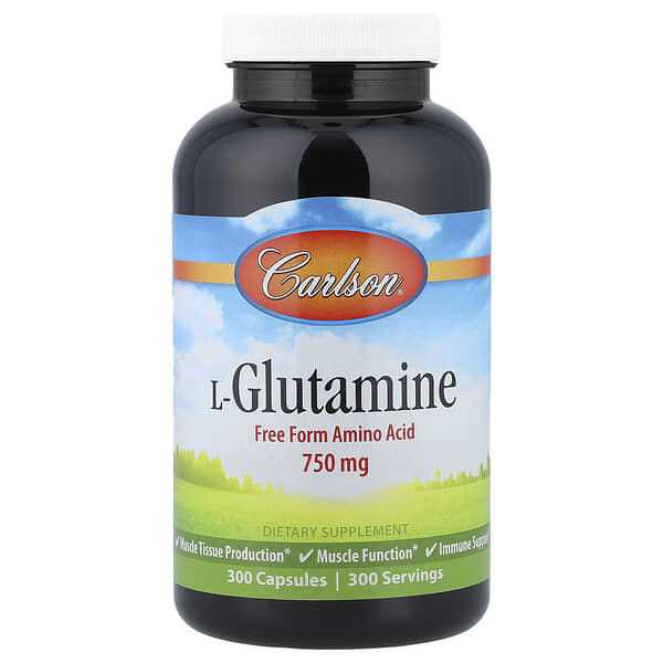 L-Glutamine, 750 mg, 300 Capsules