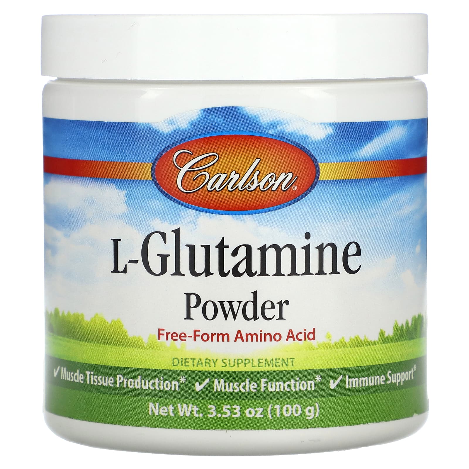 Carlson, LGlutamine Powder , 3.53 oz (100 g)