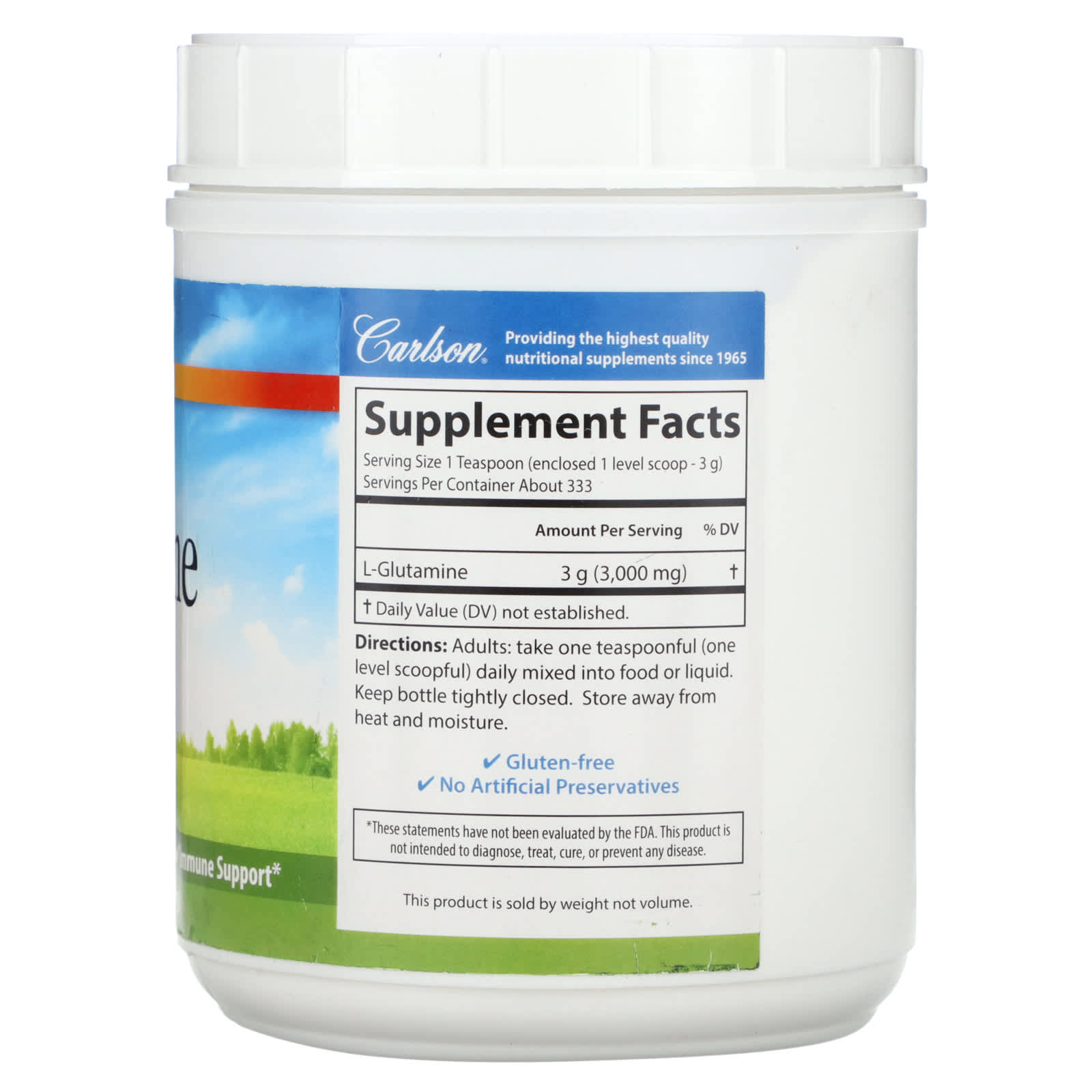 Carlson, LGlutamine Powder, 35 oz (1,000 g)