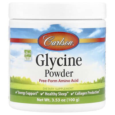 Carlson, Glycine, Amino Acid Powder, 3.53 oz (100g)