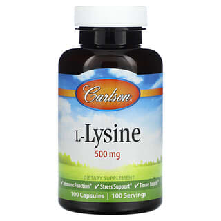 Carlson, L-Lysine, 500 mg, 100 Capsules