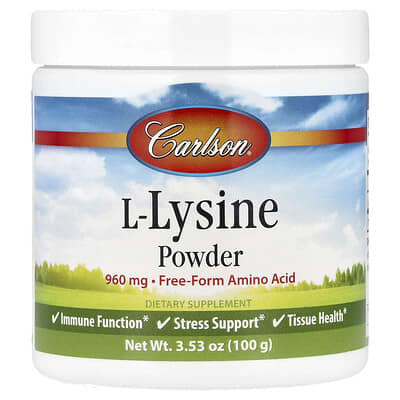 Carlson, L-Lysine, Amino Acid Powder, 100 g