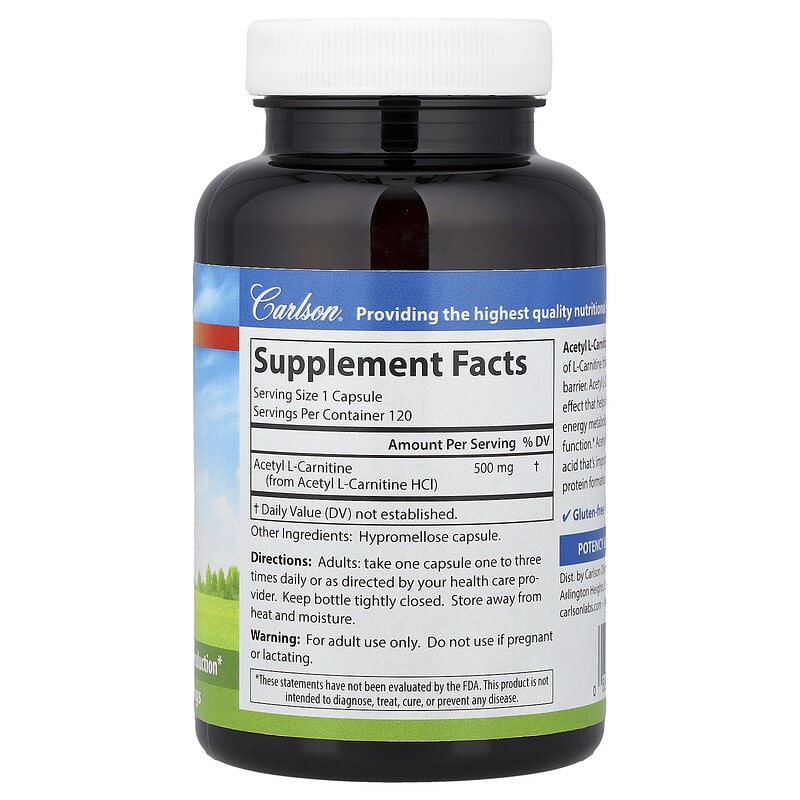 acetyl l carnitine jarrow Jarrow Formulas Acetyl L-Carnitine 500mg Veggie Cap
