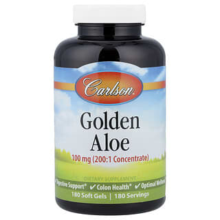 Carlson, Zlatá aloe, 100 mg, 180 měkkých gelů