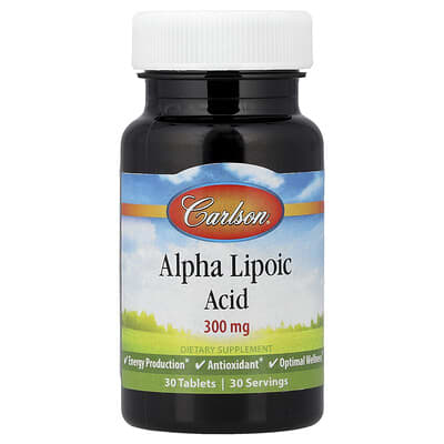 Carlson, Alpha Lipoic Acid, 30 Tablets