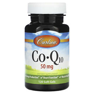 Carlson, Co-Q10, 50 mg, 120 cápsulas gelatinosas