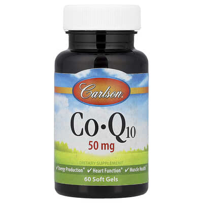 Carlson, Coenzyme Q10, 50 mg, 60 Softgels